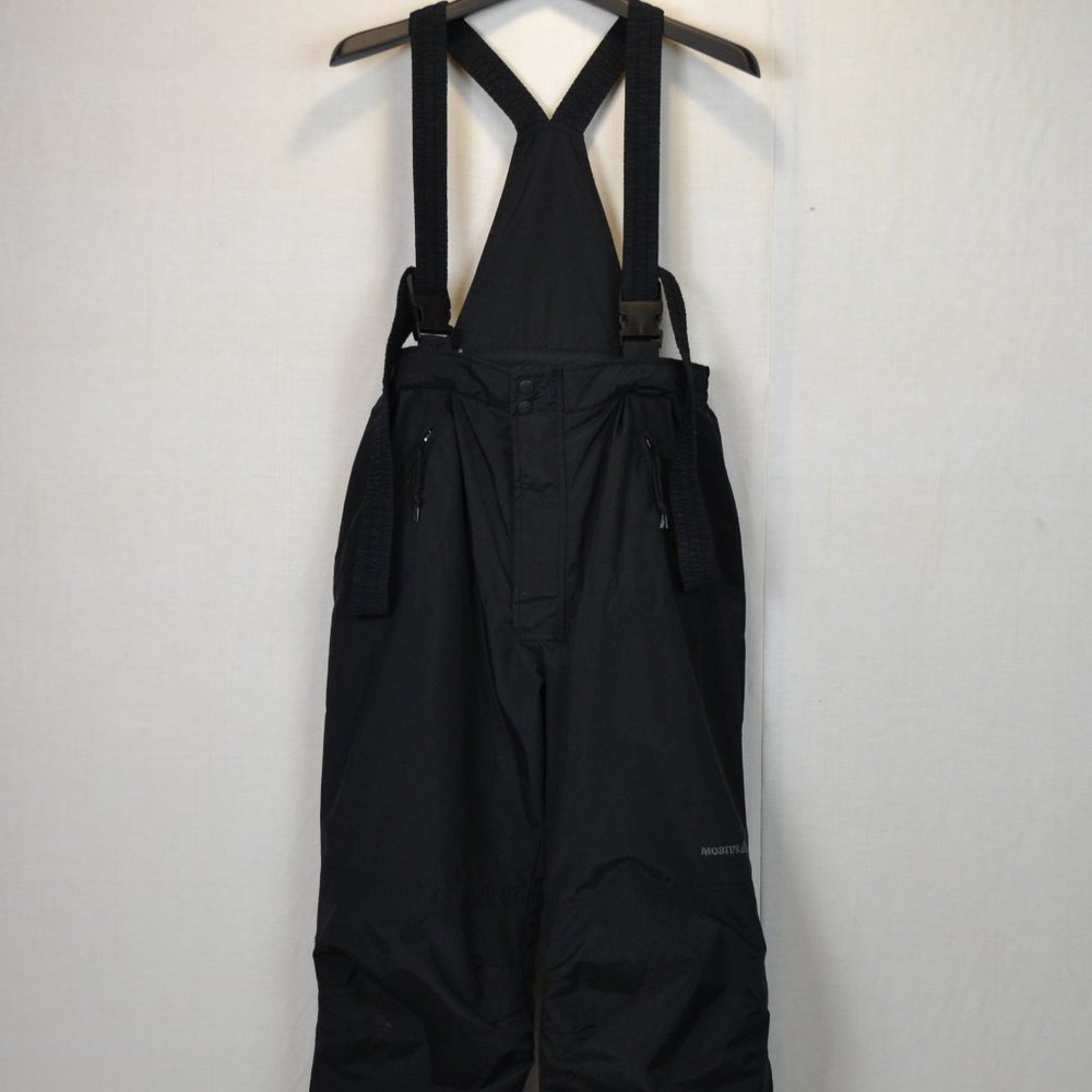 Mobius black Insulated Snow Ski Bib Pants .
